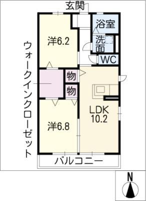 アーバンストーンV(2LDK/2階)の間取り写真