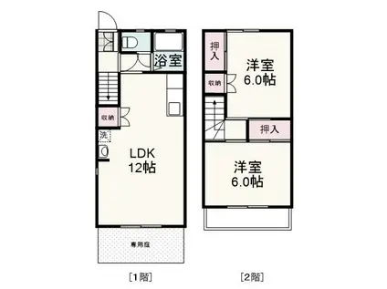 エスポア高橋(2LDK)の間取り写真