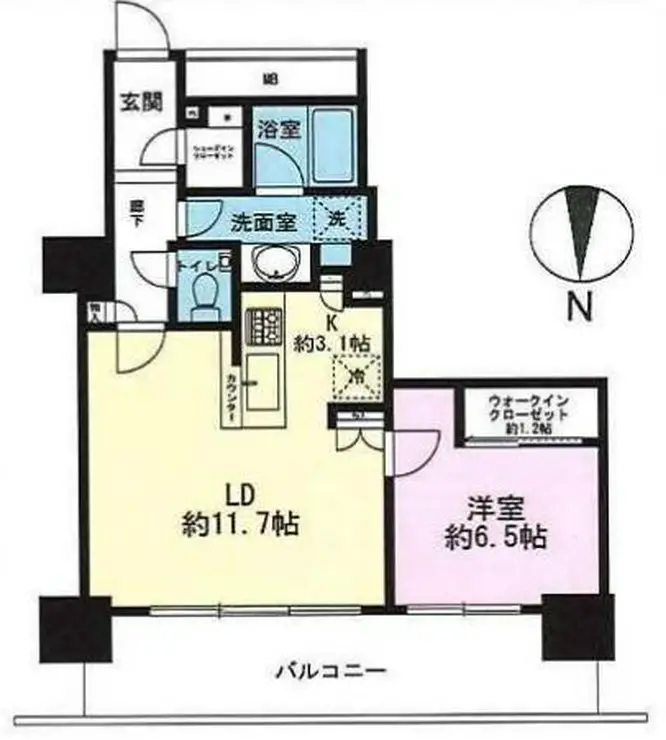 プライムパークス品川シーサイド ザ・タワー 17階階 間取り