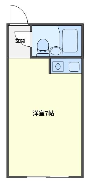 カサハラビル逗子A棟(ワンルーム/3階)の間取り写真