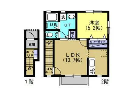 グランブレイン(1LDK/2階)の間取り写真
