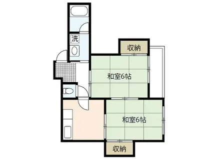 パレ舟入(2DK/4階)の間取り写真