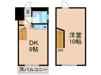 アムズ1藤塚(1DK/5階)の間取り写真