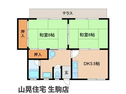 田口マンション(2DK/1階)の間取り写真