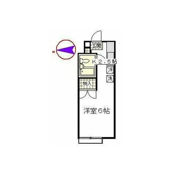 立川栄町フラット 1階階 間取り