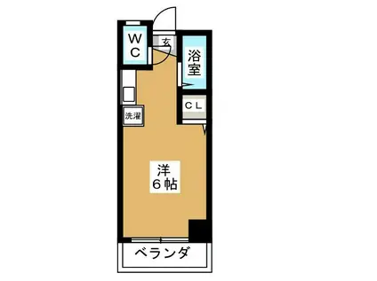 ドミール沢田(ワンルーム/3階)の間取り写真