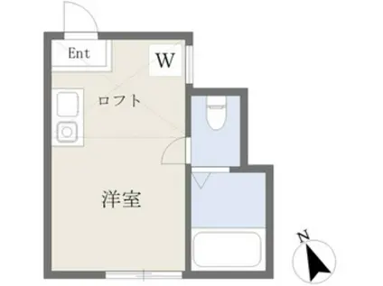 ユナイト白楽ストロベリーフィールズ(ワンルーム/1階)の間取り写真