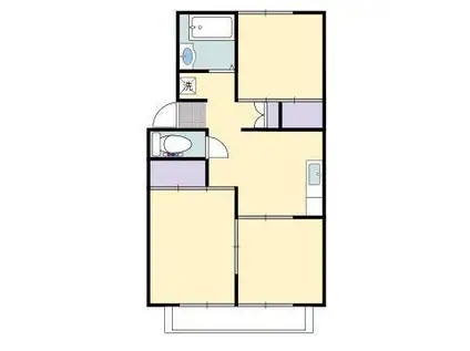 メゾン金丸(3DK/2階)の間取り写真