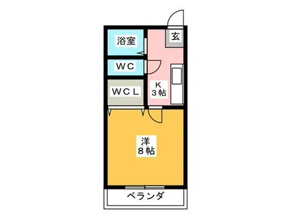 駒形・小長井ビル(1K/2階)の間取り写真