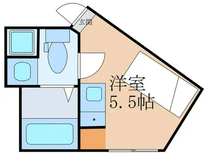NAKA MEGURO(ワンルーム/2階)の間取り写真