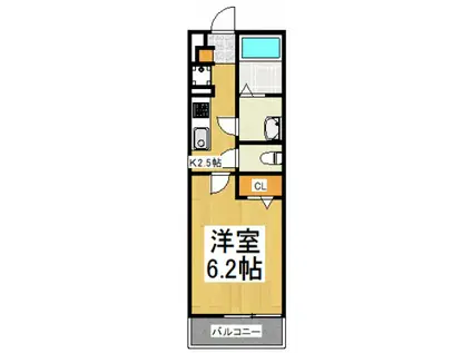 リブリ・小川西町(1K/3階)の間取り写真