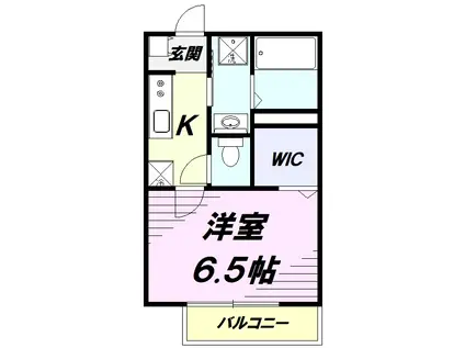 メゾンシーマ(1K/2階)の間取り写真