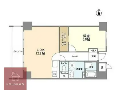 緑地JIROII(1LDK/11階)の間取り写真