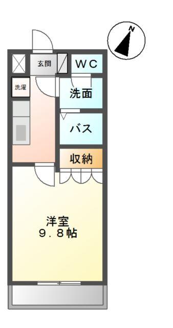 クリアーメゾン・J.BS(1K/1階)の間取り写真