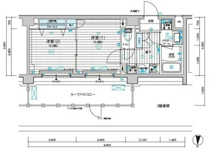 メインステージ千住中居町 4階階 間取り