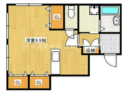 メゾン岩橋(ワンルーム/3階)の間取り写真