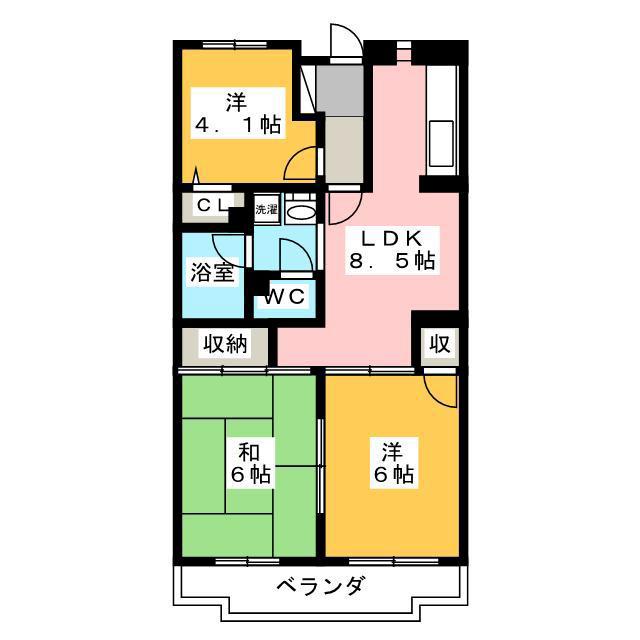ヴェールドムス(3LDK/3階)の間取り写真