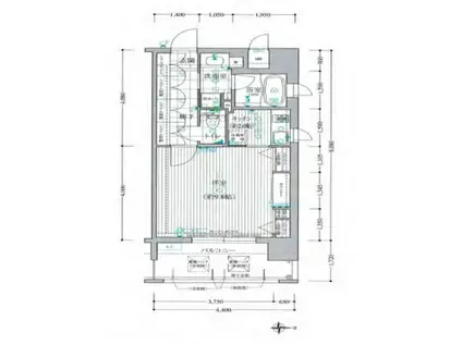 KAISEI梅田(1K/4階)の間取り写真