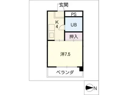 安田コーポ(1K/2階)の間取り写真