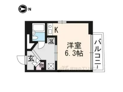 インペリアル烏丸今出川(1K/9階)の間取り写真