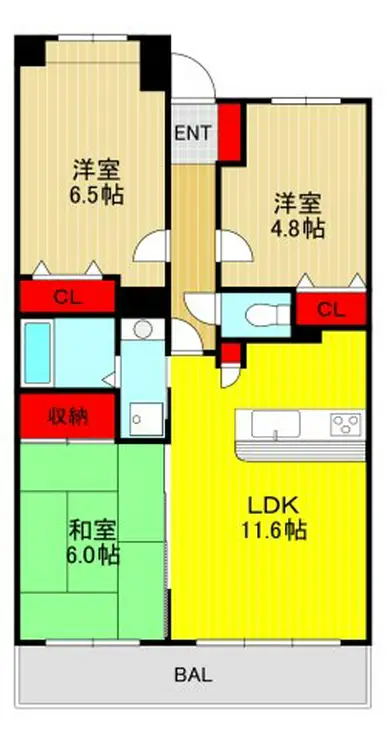 レクセルプラザ西川口 6階階 間取り