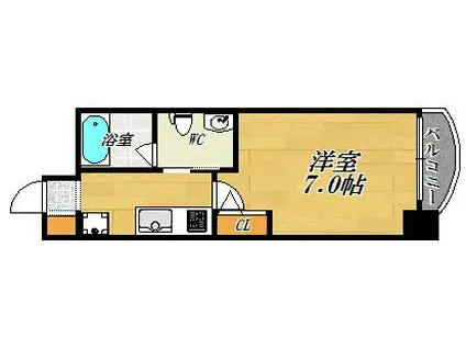 セレニテ梅田北(1K/9階)の間取り写真