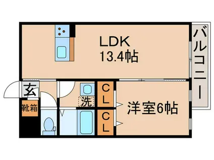クラルテ(1LDK/2階)の間取り写真