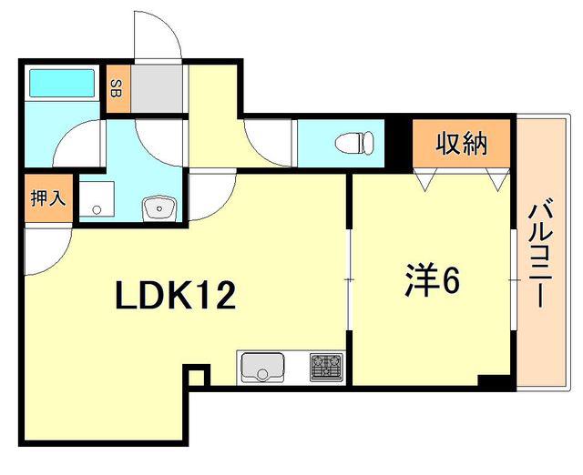 ファーストハウス(1LDK/2階)の間取り写真