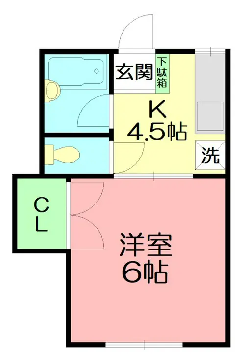 コーポゆり 1階階 間取り