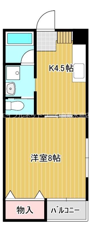 エビネハイツ(1DK/1階)の間取り写真