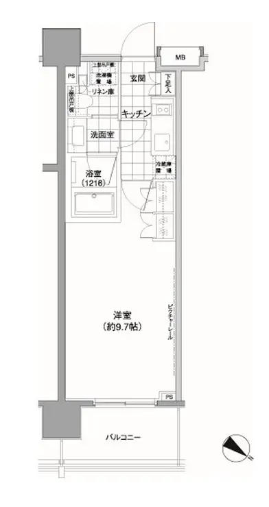 パークハビオ渋谷神山町 11階階 間取り