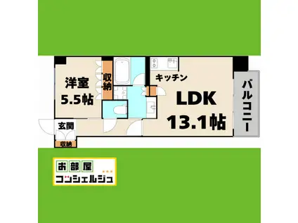 ザ・グランアルト栄(1LDK/14階)の間取り写真