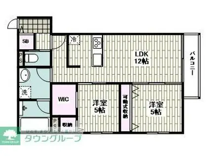 湘南台4丁目メゾン(2LDK/3階)の間取り写真