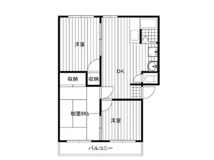 パナハイツ中島(3DK/2階)の間取り写真