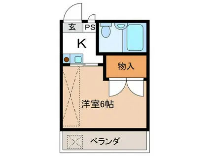 メゾンパステル(ワンルーム/2階)の間取り写真