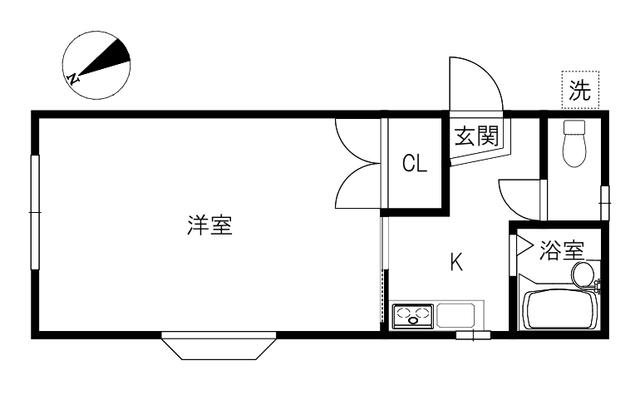 PACHA(1K/2階)の間取り写真