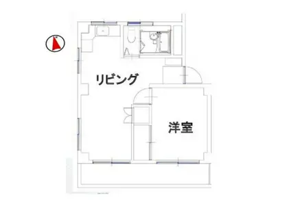 シャトーサンケイ(1LDK/3階)の間取り写真