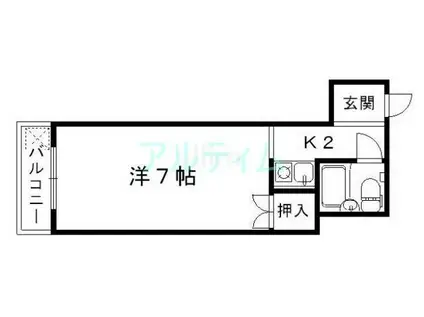 コーポ土山(1K/5階)の間取り写真