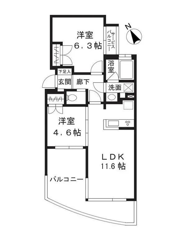 琳和ロイヤルコート 5階階 間取り