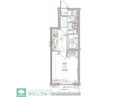 クレヴィスタ氷川台(1K/3階)の間取り写真