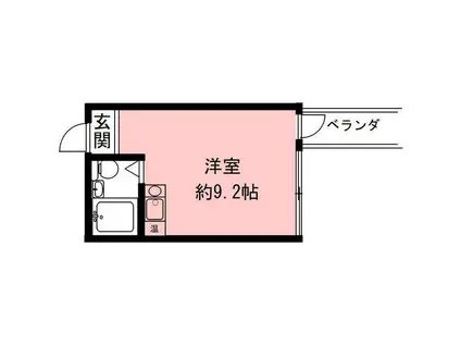 FROM イースト(ワンルーム/4階)の間取り写真