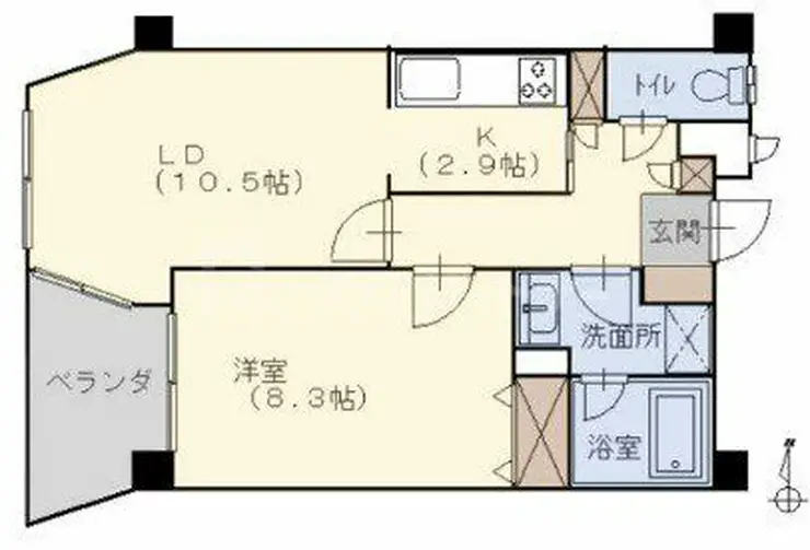 メイクスA棟 2階階 間取り