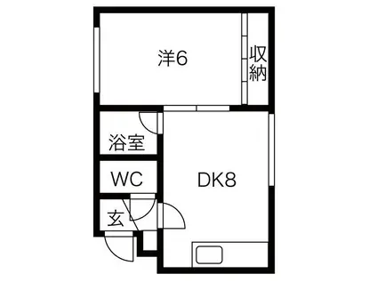 トゥインクルハウス澄川(1LDK/3階)の間取り写真
