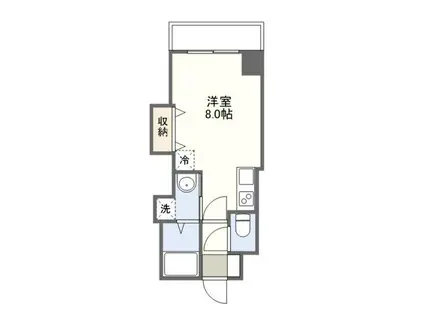 シーアンドスター勝富(ワンルーム/6階)の間取り写真