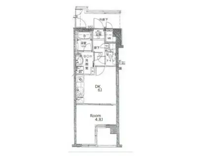 アエリア南青山(1DK/1階)の間取り写真