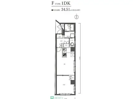 MAXIV日吉(1DK/1階)の間取り写真