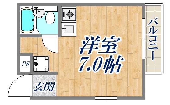 ダイド-メゾン塚口Ⅵ(ワンルーム/2階)の間取り写真