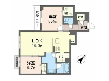 アルセア(2LDK/3階)の間取り写真