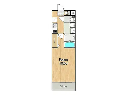 シナジーコート大正泉尾(1K/4階)の間取り写真