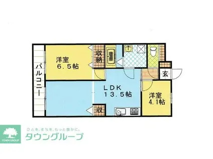 ウエストパレス蕨I(2LDK/4階)の間取り写真